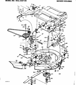 Page D Diagram and Parts List for 502256136  Craftsman Lawn Tractor