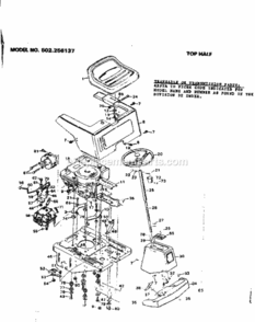 Page C Diagram and Parts List for 502256137  Craftsman Lawn Tractor