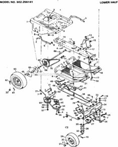 Page C Diagram and Parts List for 502256141  Craftsman Lawn Tractor