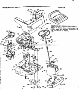 Page B Diagram and Parts List for 502256142  Craftsman Lawn Tractor
