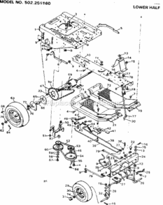 Page B Diagram and Parts List for 502256160  Craftsman Lawn Tractor