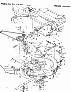 Part Location Diagram of 54053E701MA Murray SINGLE BLADE
