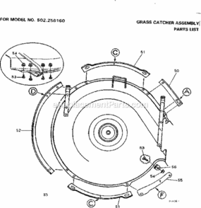 Part Location Diagram of 54054E Craftsman Plate