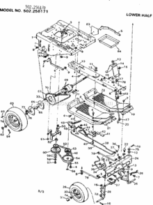 Page B Diagram and Parts List for 502256170  Craftsman Lawn Tractor