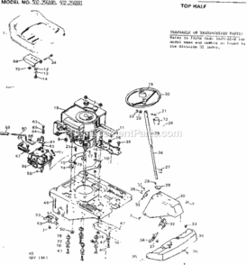 Page A Diagram and Parts List for 502256180  Craftsman Lawn Tractor