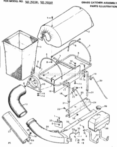 Page F Diagram and Parts List for 502256181  Craftsman Lawn Tractor