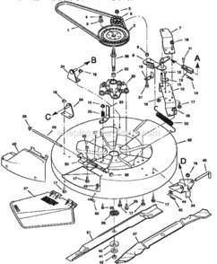 Page E Diagram and Parts List for 502256210  Craftsman Lawn Tractor
