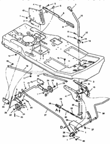 Page D Diagram and Parts List for 502256220  Craftsman Lawn Tractor