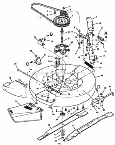 Page E Diagram and Parts List for 502256220  Craftsman Lawn Tractor