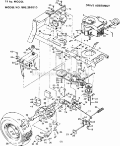 Part Location Diagram of 23864 Craftsman Wheel Tire