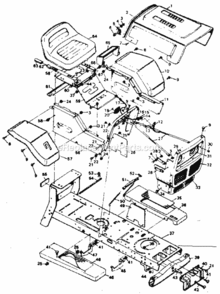Page A Diagram and Parts List for 502257040  Craftsman Lawn Tractor
