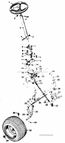 Page B Diagram and Parts List for 502257040  Craftsman Lawn Tractor