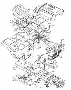 Page B Diagram and Parts List for 502257041  Craftsman Lawn Tractor