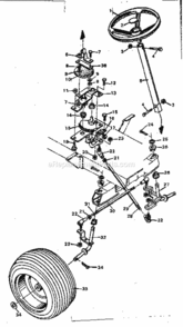 Page C Diagram and Parts List for 502257043  Craftsman Lawn Tractor