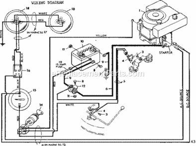 Page A Diagram and Parts List for 50225800  Craftsman Lawn Tractor