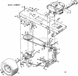 Page D Diagram and Parts List for 50225800  Craftsman Lawn Tractor