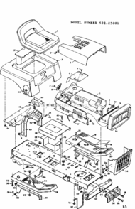 Page B Diagram and Parts List for 50225801  Craftsman Lawn Tractor