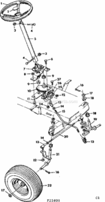 Page C Diagram and Parts List for 50225801  Craftsman Lawn Tractor