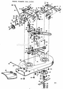 Page E Diagram and Parts List for 50225801  Craftsman Lawn Tractor
