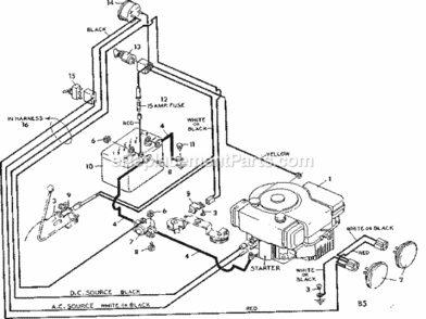 Page B Diagram and Parts List for 50225831  Craftsman Lawn Tractor