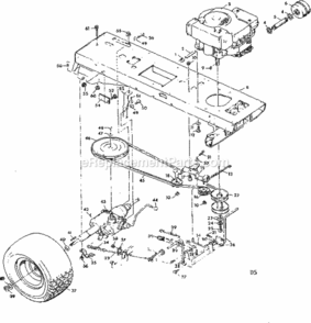 Page D Diagram and Parts List for 50225831  Craftsman Lawn Tractor