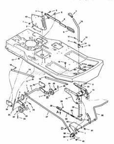 Page D Diagram and Parts List for 502270110  Craftsman Lawn Tractor