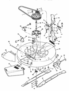 Page E Diagram and Parts List for 502270110  Craftsman Lawn Tractor