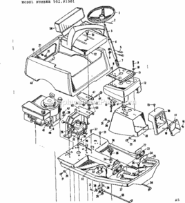 Page A Diagram and Parts List for 50281301  Craftsman Lawn Tractor