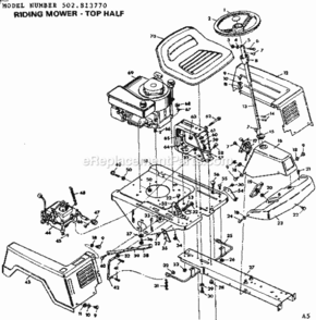 Page A Diagram and Parts List for 502813770  Craftsman Lawn Tractor