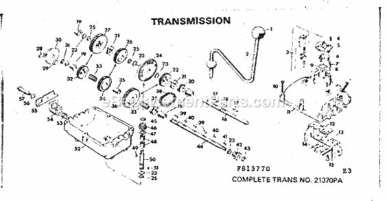 Page E Diagram and Parts List for 502813770  Craftsman Lawn Tractor