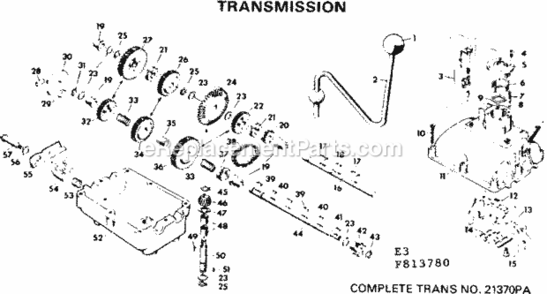 Page E Diagram and Parts List for 502813780  Craftsman Lawn Tractor