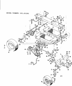 Page B Diagram and Parts List for 50281380  Craftsman Lawn Tractor