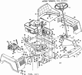 Page A Diagram and Parts List for 50281381  Craftsman Lawn Tractor