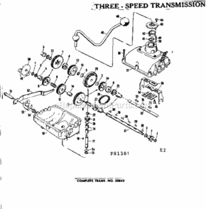 Page E Diagram and Parts List for 50281381  Craftsman Lawn Tractor