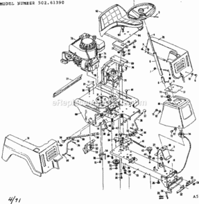 Part Location Diagram of 2821 Craftsman Manual