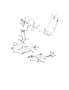 Lift Assembly Diagram and Parts List for 917272264  Craftsman Lawn Tractor