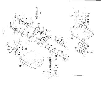 Transmission Diagram and Parts List for 536255240  Craftsman Lawn Tractor