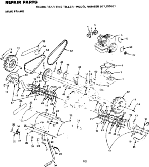 Part Location Diagram of 100099L Craftsman Lock lever