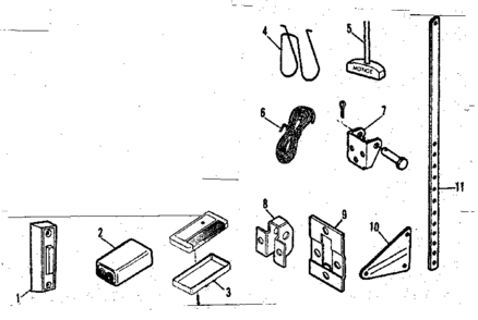Installation Parts Diagram and Parts List for 13953210  Craftsman Garage Door Opener