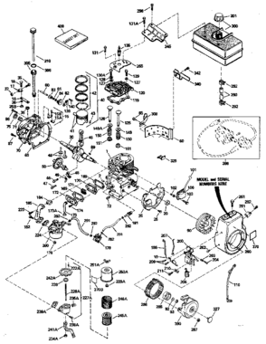 Replacement Parts Diagram and Parts List for 143806182  Craftsman Engine