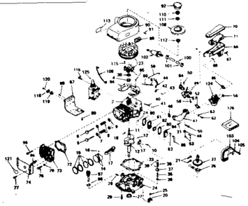 Engine Diagram and Parts List for 143276062  Craftsman Engine