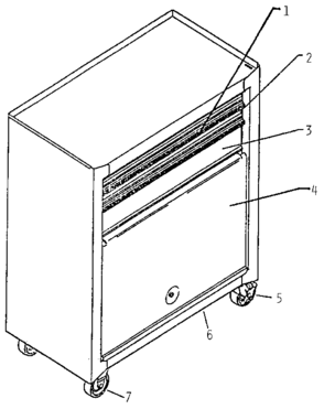 Part Location Diagram of A4490 Craftsman Tool chest hardware bag