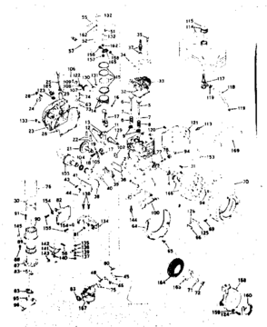 Basic Engine Diagram and Parts List for 143596052  Craftsman Engine
