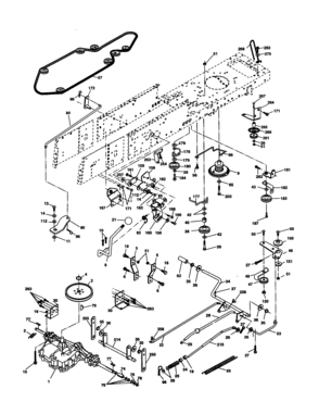 Drive Diagram and Parts List for 917277103  Craftsman Lawn Tractor