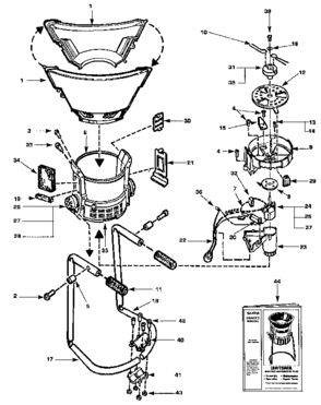 Replacement Parts Diagram and Parts List for 833799863  Craftsman Trimmer