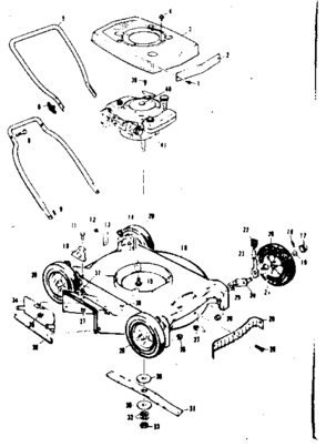 Replacement Parts Diagram and Parts List for 13191490  Craftsman Lawn Mower