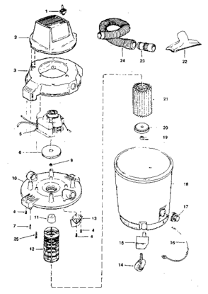 Unit Diagram and Parts List for 113179151  Craftsman Filters & Accessories