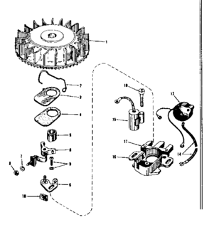 Magneto No. 30362 Diagram and Parts List for 143501231  Craftsman Engine