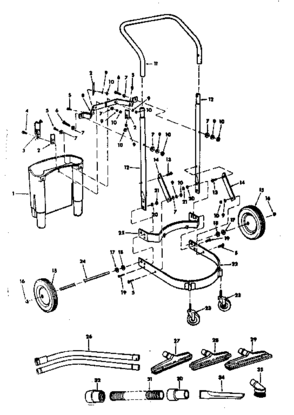 Cart Assembly And Accessories Diagram and Parts List for 113179900  Craftsman Filters & Accessories