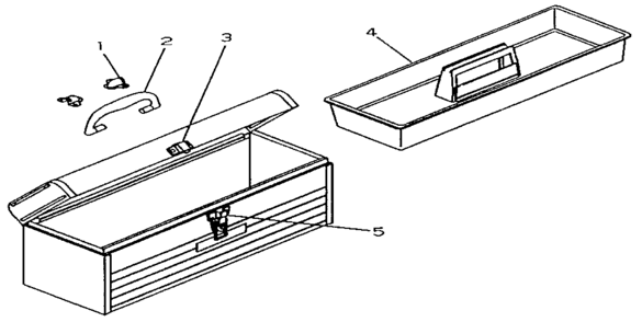 Part Location Diagram of M1004A6 Craftsman Tool box drawbolt latch